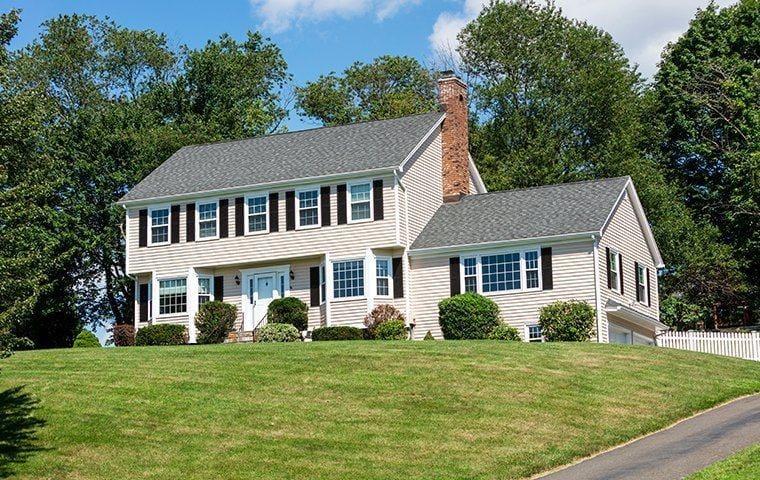 House with lawn