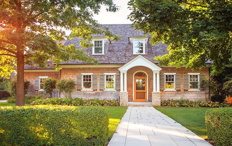 A house with walkway